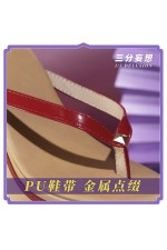 1/3 Delusion Genshin Impact Raiden Ei Shogun Japanese Geta Sandals Cosplay Shoes